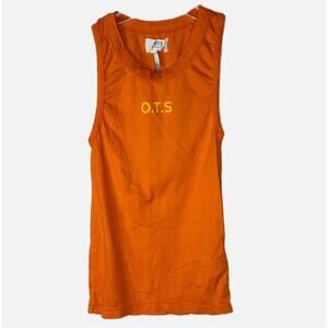 One Teaspoon Logo Tank Top Activewear shirt - ORANGE